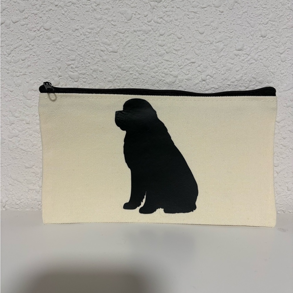 New Custom Newfoundland Newfie Breed Dog Cosmetic Pouch